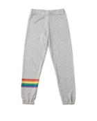 Girl's Rainbow Stripe Sweatpants,