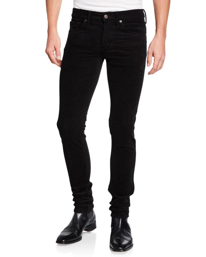 Men's Low-rise Slim Fit Corduroy Pants