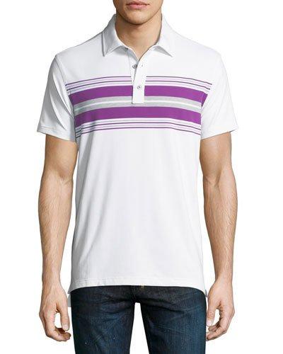 Perforated Stripe Polo