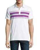Perforated Stripe Polo