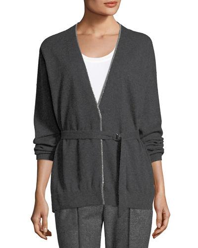 Cashmere Monili-beaded Cardigan