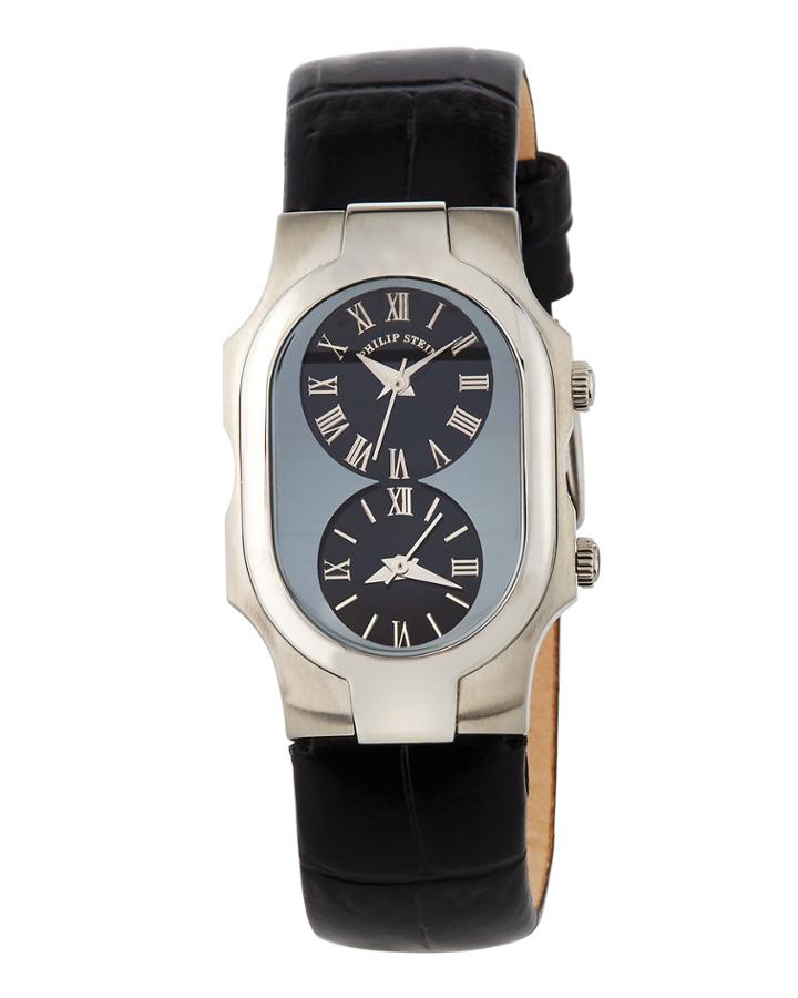 Signature Dual Time Zone Watch, Black