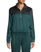 Tricot Striped Pullover Track Jacket