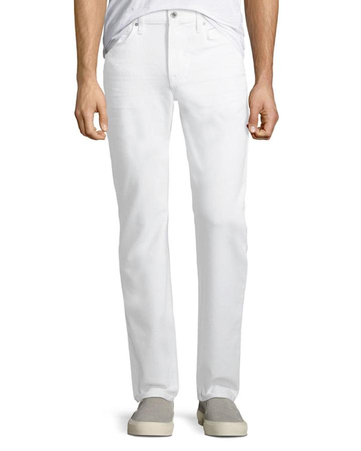 Men's The Brixton Slim-straight Jeans, White