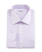 Check Dress Shirt, Purple/white