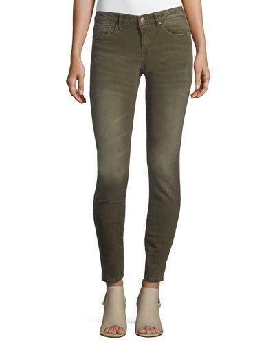 Mid-rise Striped Overdye