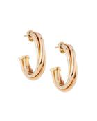 Classic 18k Rose Gold Half-hoop Earrings