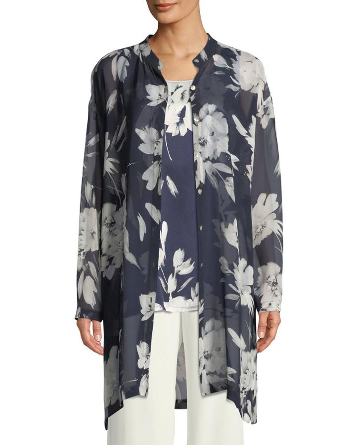 Floral Silk Georgette Tunic
