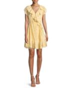 Anglaise Georgette Sleeveless Mini Wrap Dress