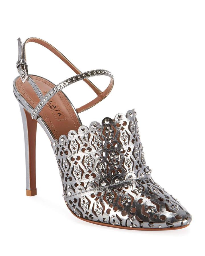 Laser-cut Studded Pumps,