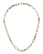 Two-tone Oval-link Chain Necklace,