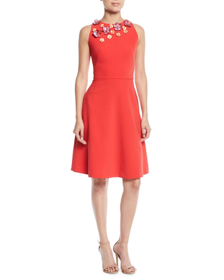 A-line Dress W/ Acrylic
