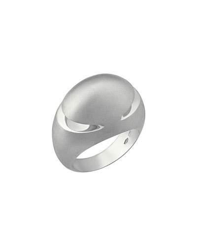 18k Matte Satin Dome Ring,