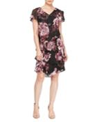 Tiered Floral-print Dress