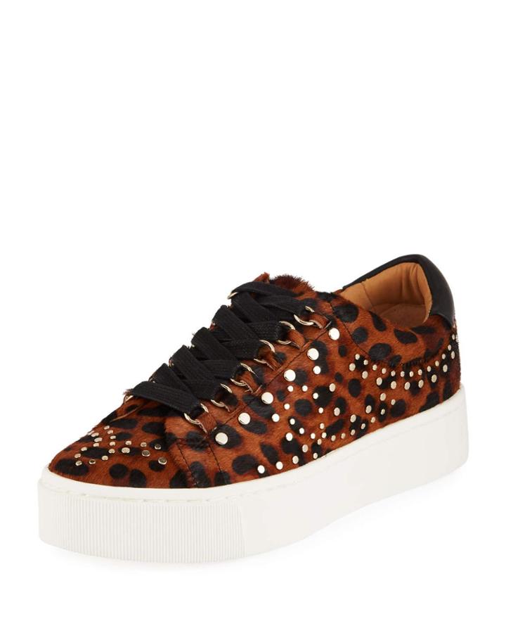 Handan Studded Leopard-print Platform