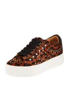 Handan Studded Leopard-print Platform