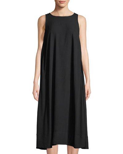 Long Cutaway Sleeveless Tank Dress
