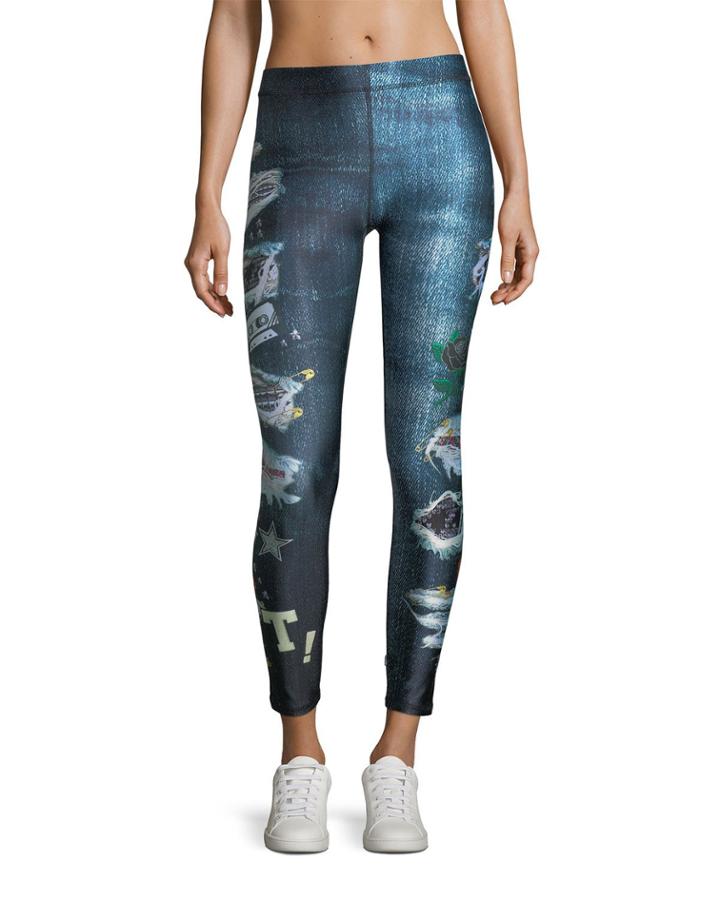 Ripped Jeans Capri Performance