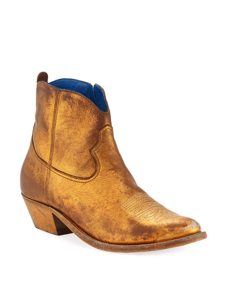 Young Metallic Western Boots