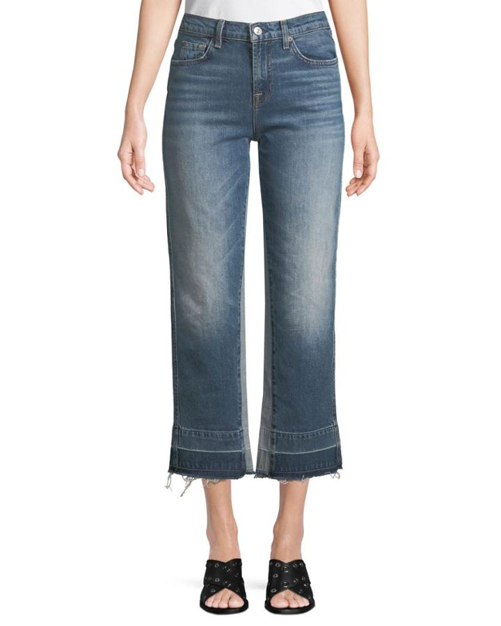 Kiki High-rise Straight-leg Jeans With Insert Panel & Released Hem