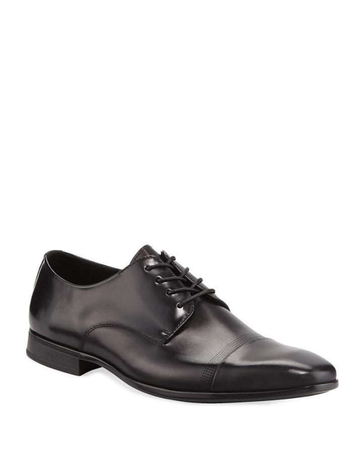 Men's Leather Cap-toe Derby