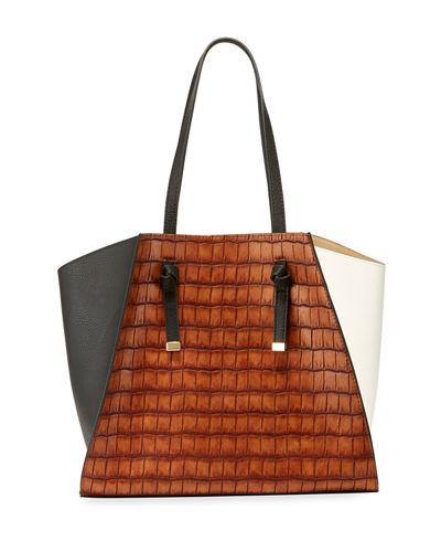 Ingrid Tricolor Faux Tote Bag