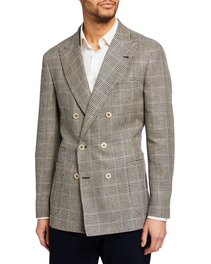 Men's Two-button Linen-blend Jacket
