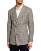 Men's Two-button Linen-blend Jacket