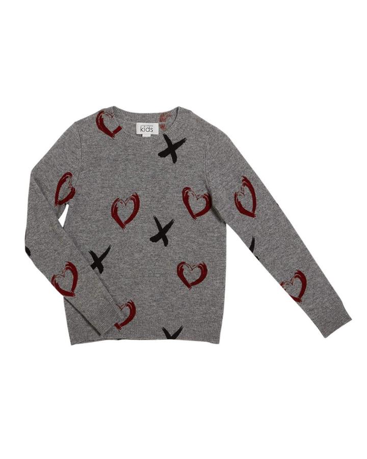 Hugs & Kisses Print Sweater,