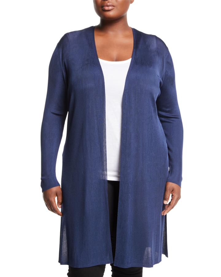 Long Ribbed Duster Cardigan,