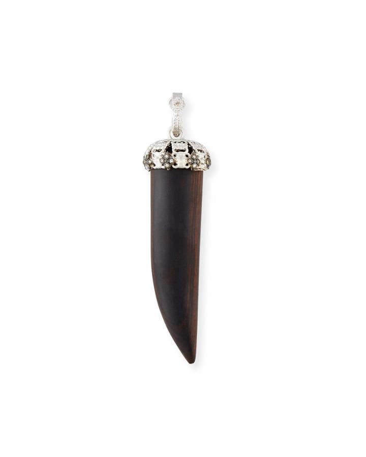 Ebony Horn Enhancer With Champagne Diamonds
