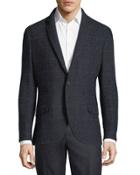 Traditional Deconstructed Windowpane Blazer