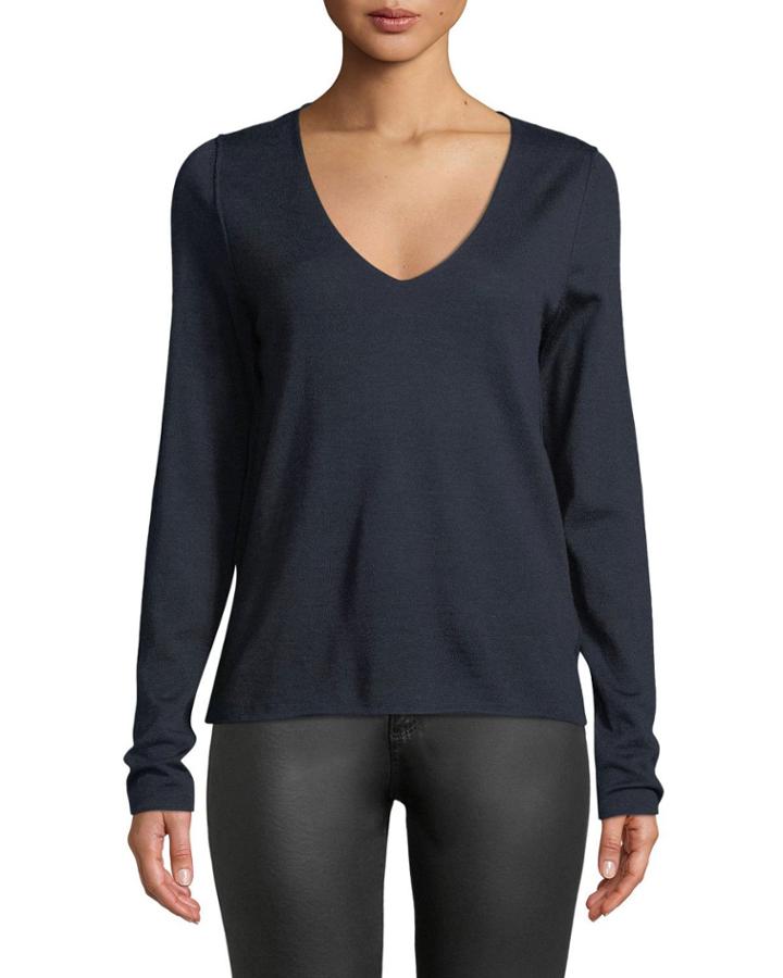 Nosfa Lightweight-wool V-neck Tee