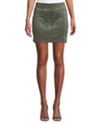 Snap-button Faux-suede