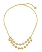 Floral Double-row Cubic Zirconia Bib Necklace
