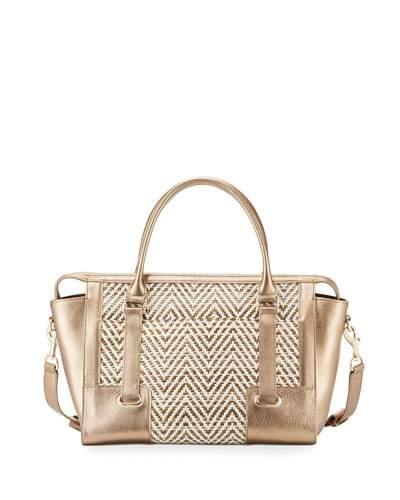Ros Woven Fabric/metallic Leather