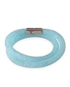 Stardust Convertible Crystal Mesh Bracelet/choker, Light Blue,