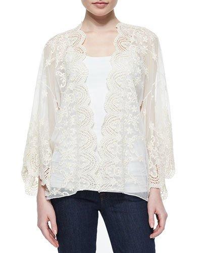Cassis Lace Kimono, Natural