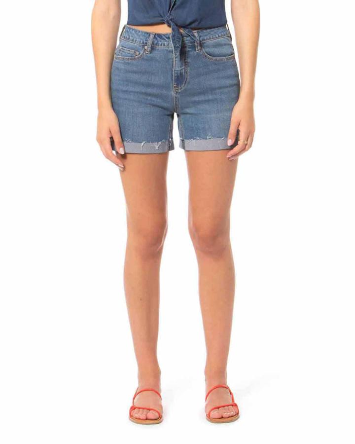 Liana High-rise Frayed Denim