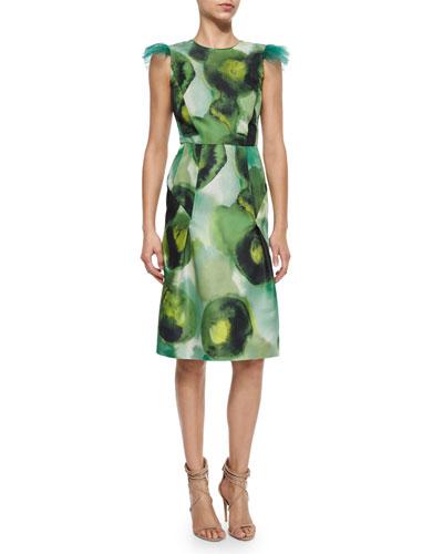 Ink Sponge Floral-print Dress