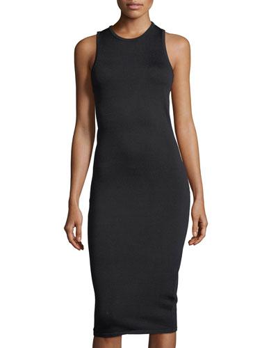 Sleeveless Knit Bodycon Back-cutout Dress