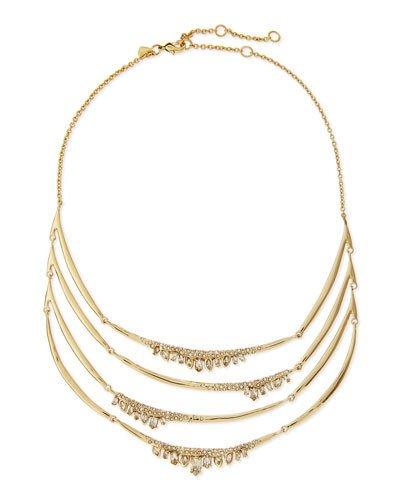 Jagged Marquise Crystal Bib Necklace