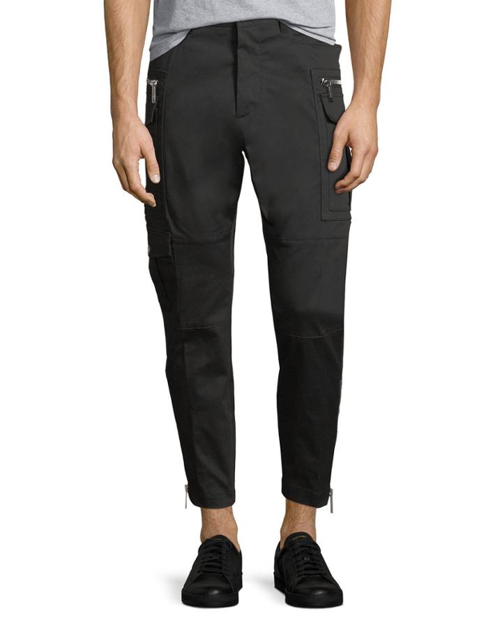 Sexy Stretch Cotton Cropped Cargo Pants