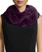 Sheared Rabbit Fur Knitted Infinity