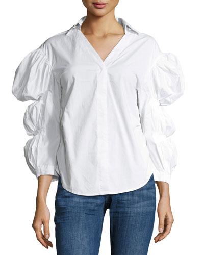 Fantasy League Billowy-sleeve Blouse
