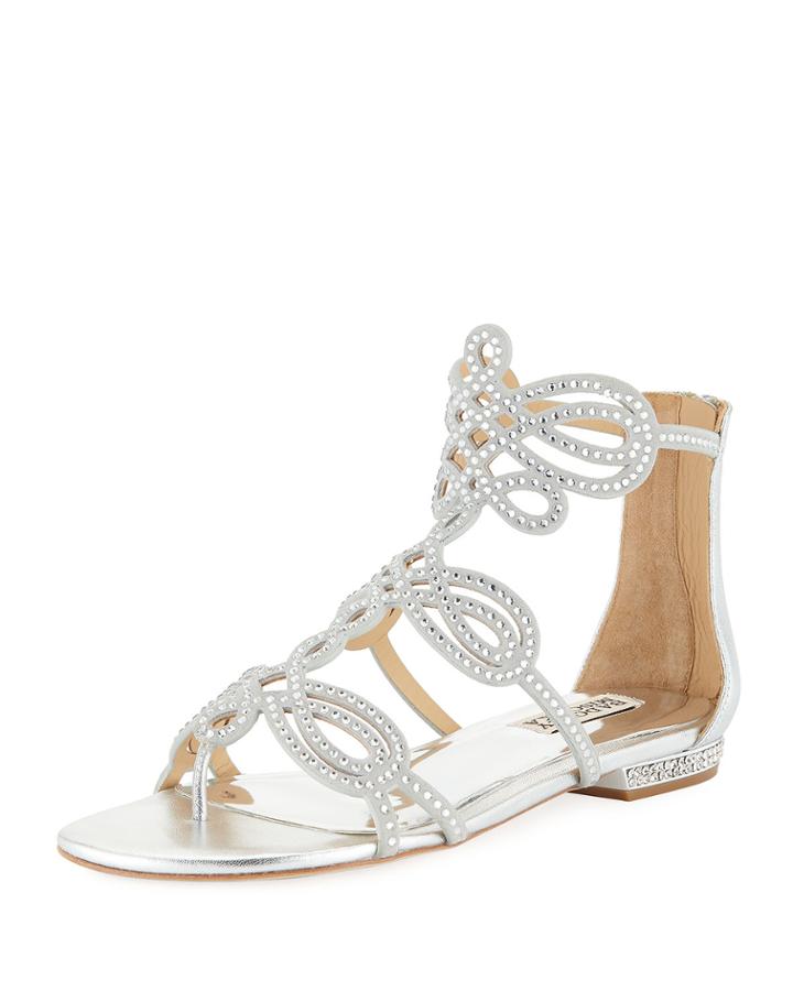 Tempe Rhinestone Flat Gladiator