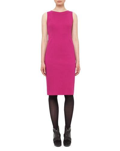 Fitted Stretch-jersey Sleeveless Dress, Pink