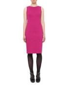 Fitted Stretch-jersey Sleeveless Dress, Pink