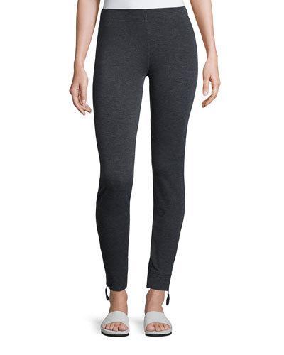 Soft-knit Terry Pants, Charcoal/natural