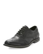 Trail Wing-tip Leather Oxford, Black
